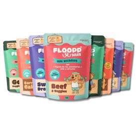 Floopp Bites Chewy Pack &ndash; Snacks Naturales para Perros, 4 Sabores, 8 x 75 g