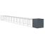 vidaXL Gallinero con corral acero galvanizado gris 110x1017x110 cm, , large indicador imagen numero 12