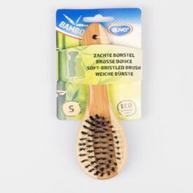 Cepillo suave de bamboo para perros color Marrón