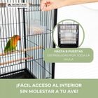 Jaula para pájaros Comederos y bebederos | Ruedas | Bandeja extraíble | Ninfa | Mobiclinic, , large image number null