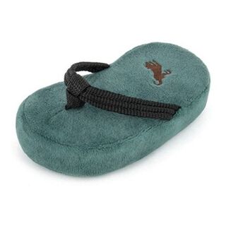 P.L.A.Y. Pet Lifestyle chancla de peluche verde para perros, P.L.A.Y. Pet Lifestyle chancla de peluche verde para perros