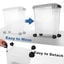 Nobleza 2-Pack Contenedor de Comida para Mascotas 30L &ndash; Herm&eacute;tico con Ruedas, Tapa Abatible, Cuerpo Transparente &ndash; Almacena Pienso de Perros y Gatos &ndash; Incluye Pala &ndash; Gris, , large indicador imagen numero 4