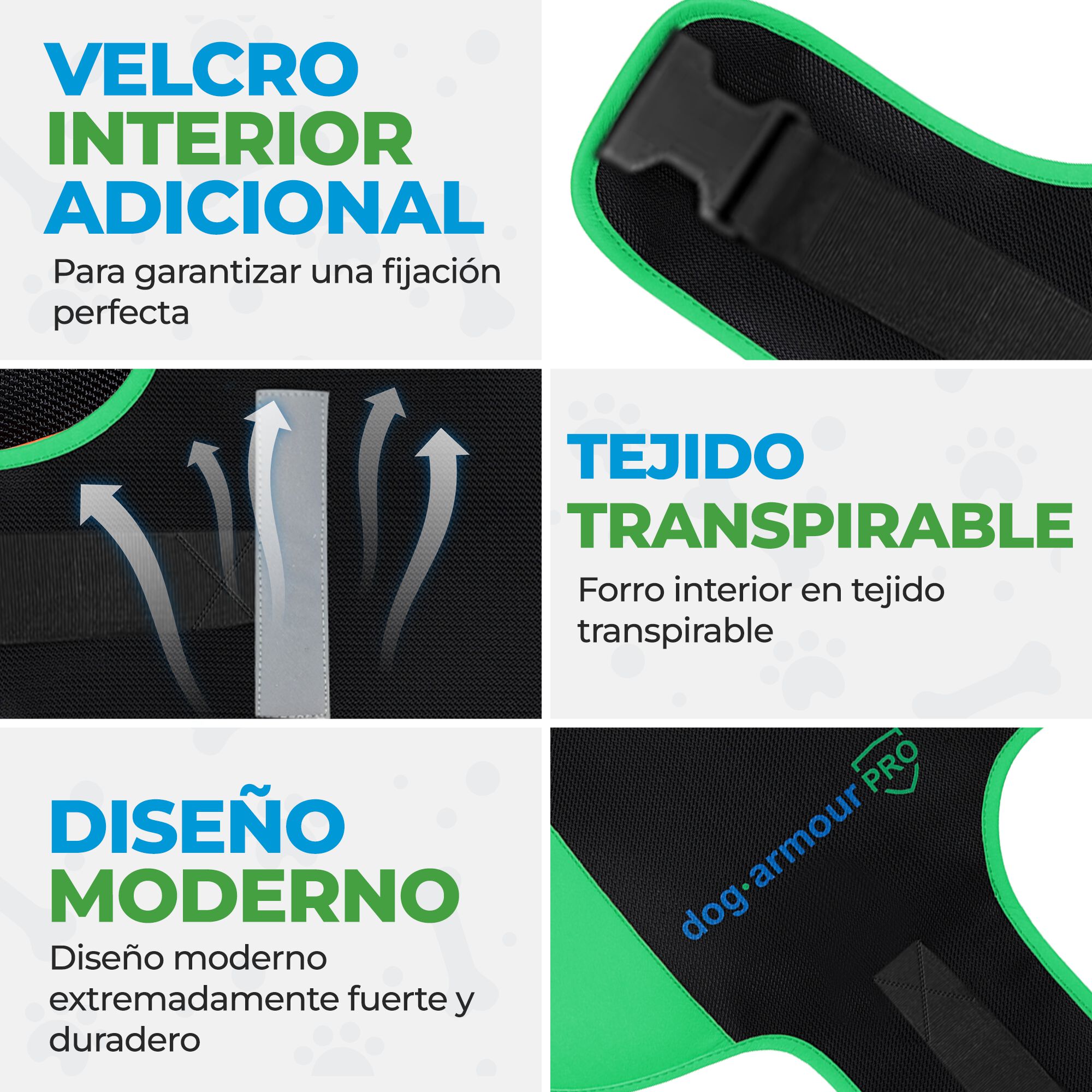 Chaleco de Protecci&oacute;n Anti Mordida para Perros &ndash; Impermeable &ndash; Reflectante - Verde, , large Imagen numero 4