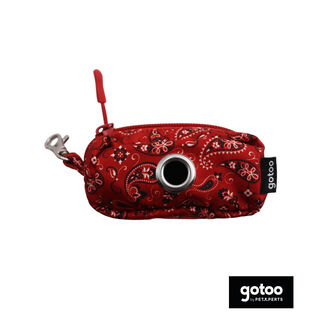 Gotoo Porta bolsas estampado cachemira rojo para perros