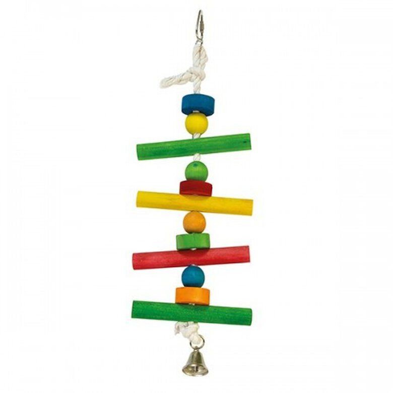 Juguete con maderas de colores, bolas y campana color Multicolor, , large image number null