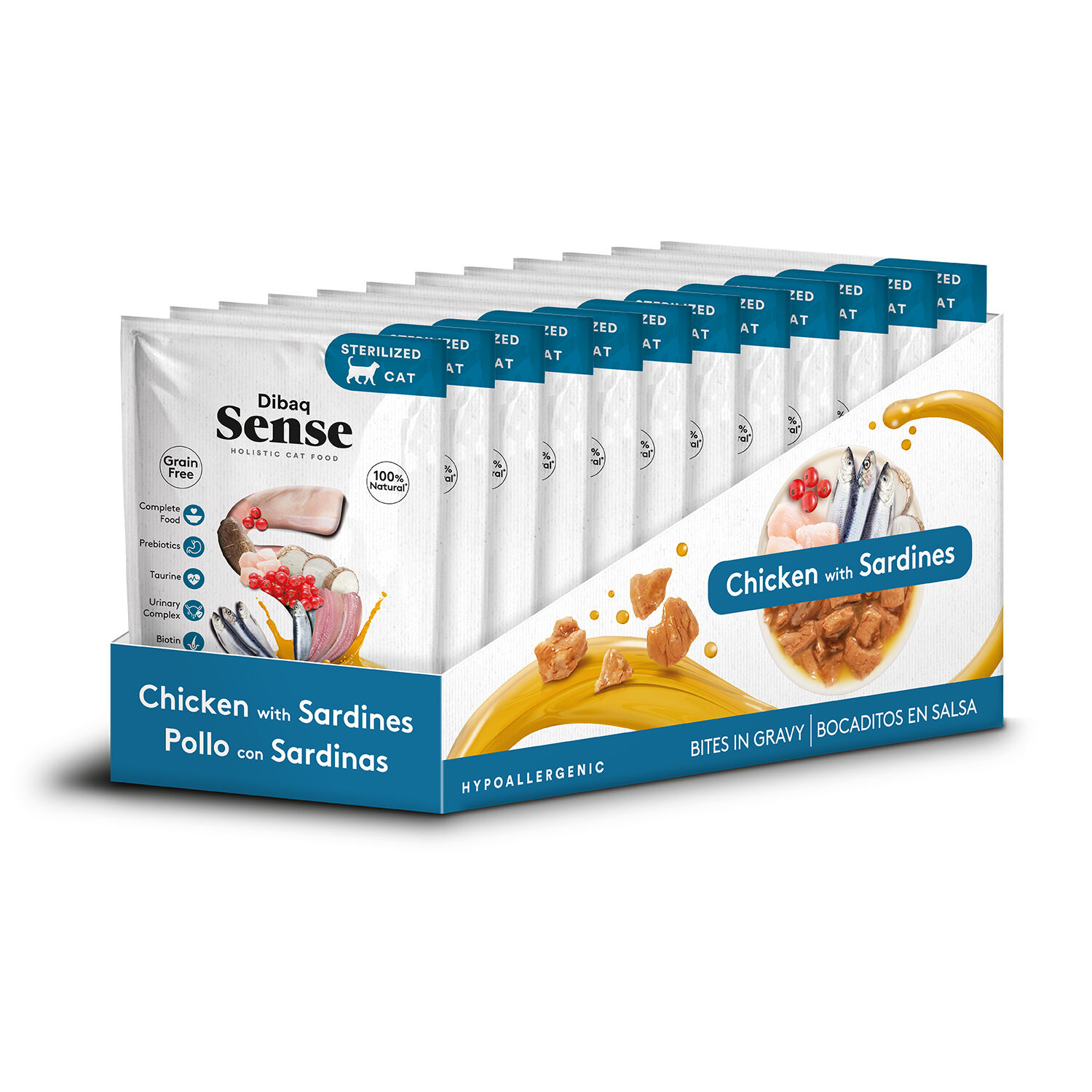 Dibaq Sense Bites Pollo con Sardinas, 12 unidades x 100gr thumbnail