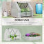 Outsunny Huerto Urbano con Invernadero Invernadero de Exterior 127x95x92 cm Tipo Caseta con Arriate de Acero Interior Ventana Enrollable y Cubierta de PE 140 g/m² para Cultivos Plantas Flores Blanco, , large indicador imagen numero 4
