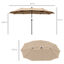 Outsunny Sombrilla Doble de Jardín con 48 Luces LED Solar 450x265x240 cm Parasol para Patio con Manivela Protección Solar para Terraza Balcón Piscina Caqui, , large indicador imagen numero 3