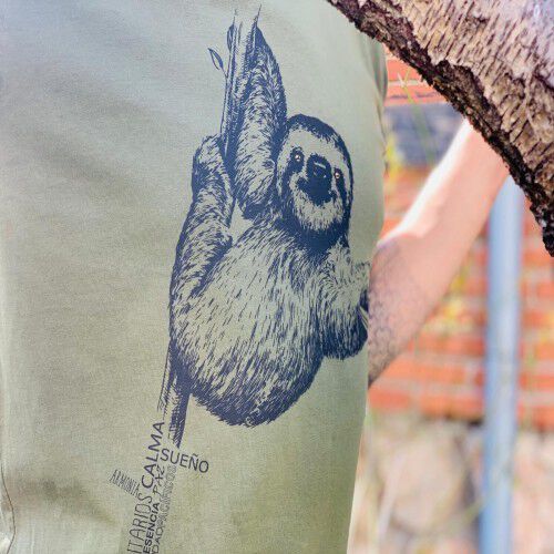 Camiseta perezoso hombre color Verde thumbnail