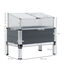 Outsunny Huerto Urbano Elevado de Aluminio 78,5x47x74,5 cm Macetero con Cubierta de Policarbonato y Techos Abatibles para Cultivos Planta Flores Gris, , large indicador imagen numero 3