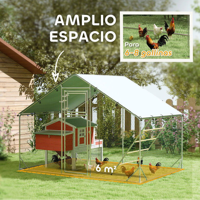 PawHut Gallinero Exterior Plata thumbnail