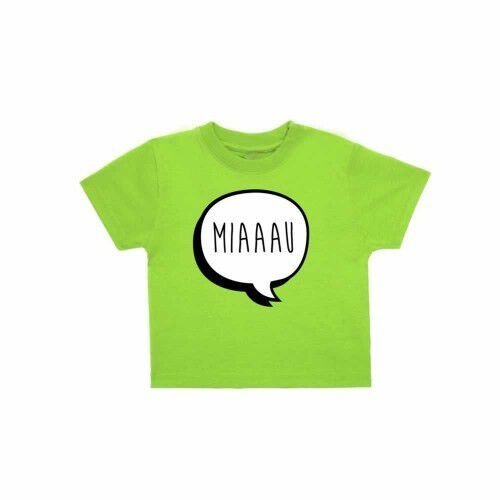 Camiseta bebé &quot;Miau&quot; color Verde thumbnail