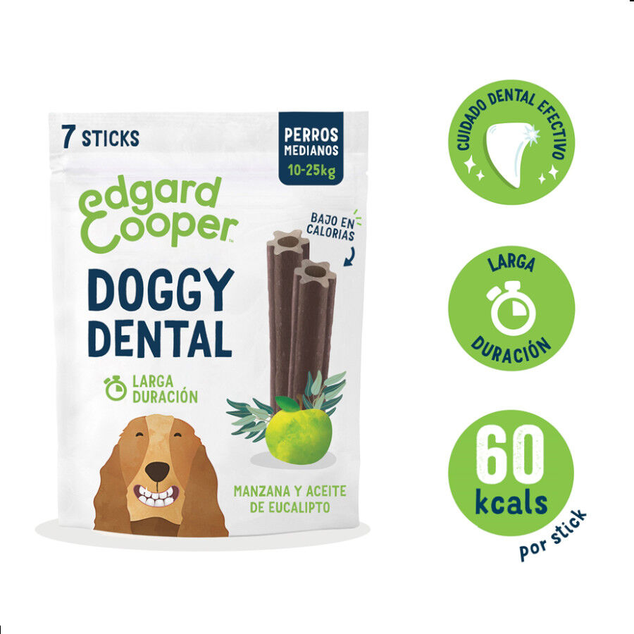 Edgard &amp; Cooper Barritas Dentales Manzana y Eucalipto para perros medianos thumbnail