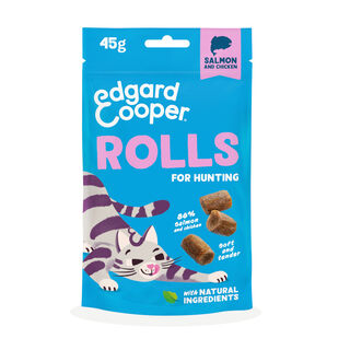 Edgard & Cooper Rollitos Salmón y Pollo para gatos