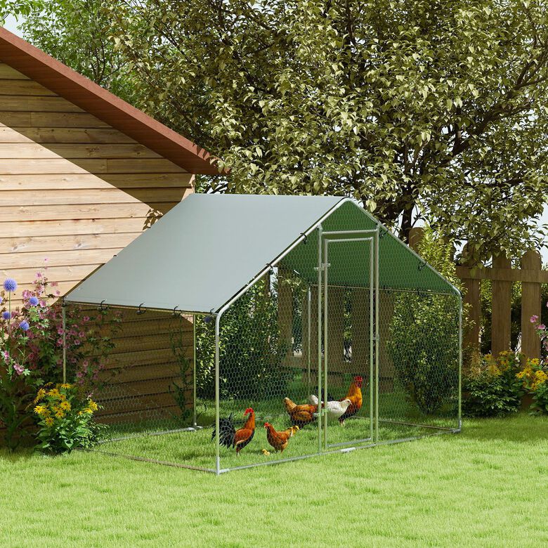 PawHut Gallinero Exterior Plata thumbnail
