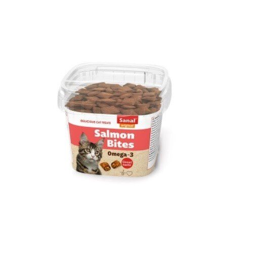 Sanal bote salm&oacute;n bites snack sabor salm&oacute;n para gatos, , large Imagen numero 1