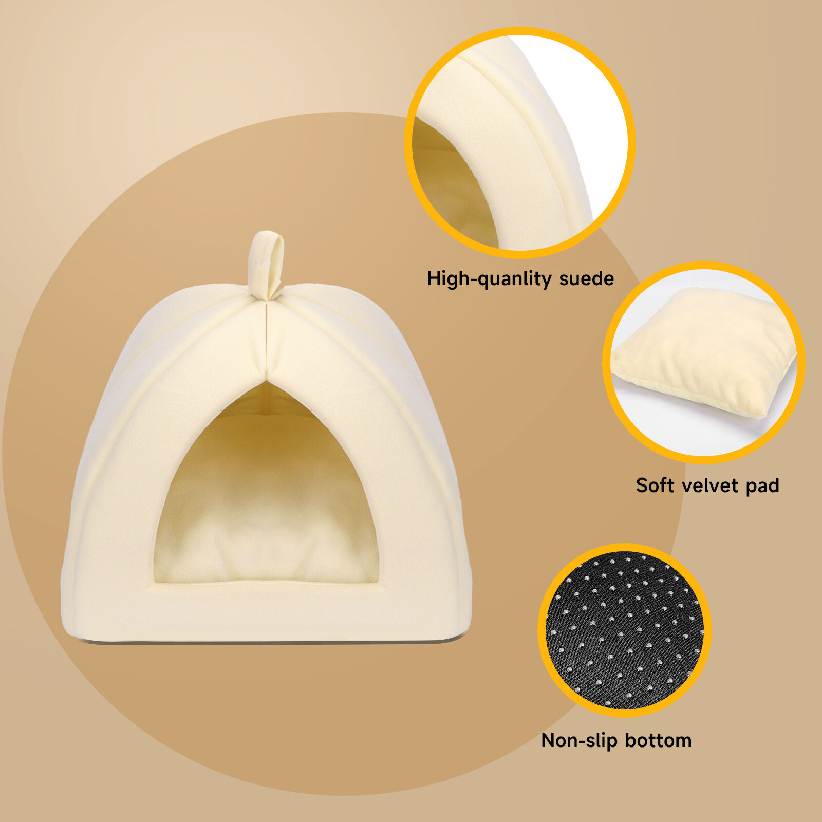 Nobleza Cama Cueva gris para perros y gatos thumbnail