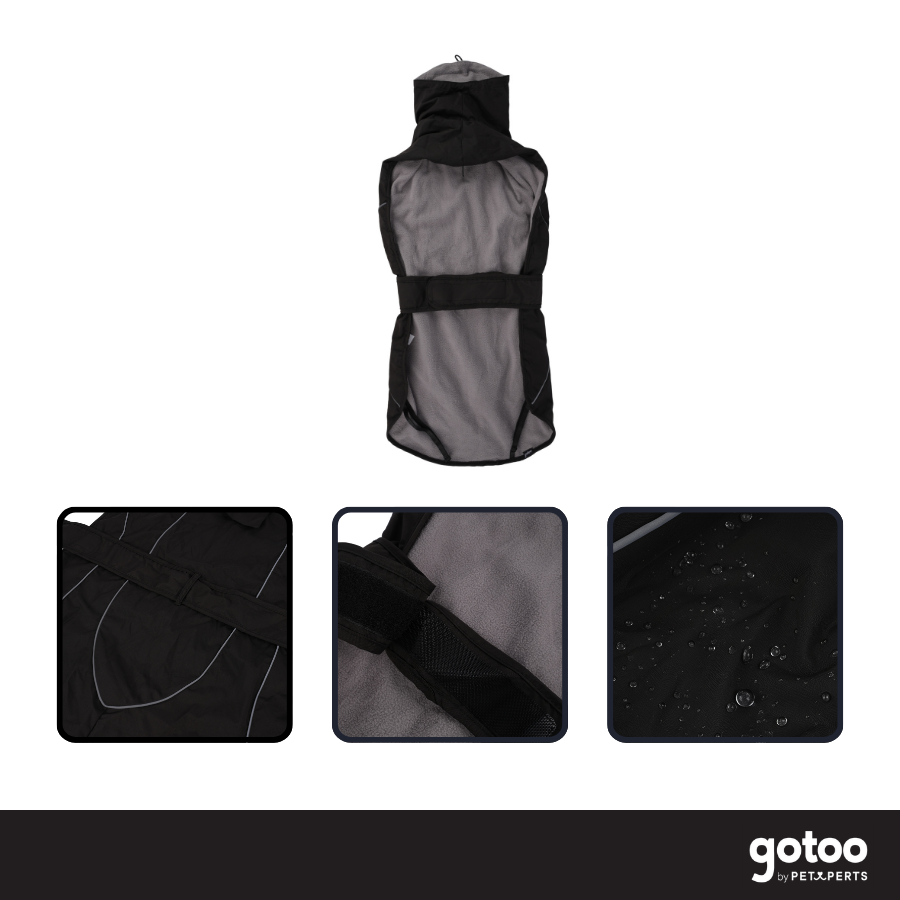 Gotoo Chaqueta Impermeable Negro para galgos, , large Imagen numero 3
