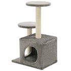 Rascador con poste de sisal para gatos color Gris, , large image number null