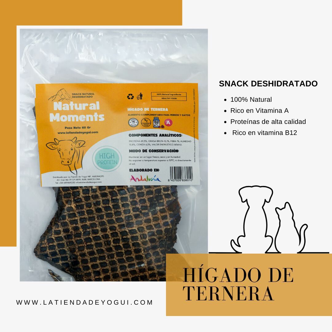 Snack Deshidratado de H&iacute;gado de Ternera Natural Moments para Mascotas, , large Imagen numero 2