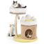 COSTWAY Árbol para Gatos de 83 cm, Árbol Rascador para Gatos con Condominio, Poste Rascador de Sisal, Juguete Interactivo para Burlas, 2 Nidos Superiores Extraíbles y Lavables, de Varios Niveles, , large indicador imagen numero 1