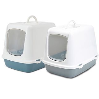 Ibañez Arenero WC Gatos Oscar Azul y Blanco para gatos