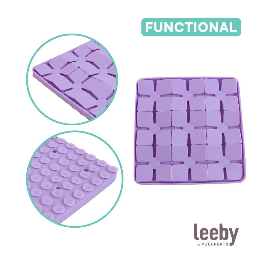 Leeby Alfombrilla de Lamer Morado para perros y gatos, , large Imagen numero 3