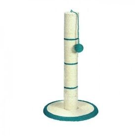 Trixie poste rascador de sisal y con pie blanco y verde para gatos