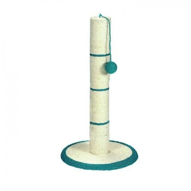 Trixie poste rascador de sisal y con pie blanco y verde para gatos, , large image number null