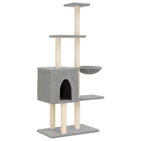 vidaXL Rascador con postes grises para Gatos 