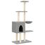 vidaXL Rascador para gatos con postes de sisal gris claro 145 cm, , large indicador imagen numero 1