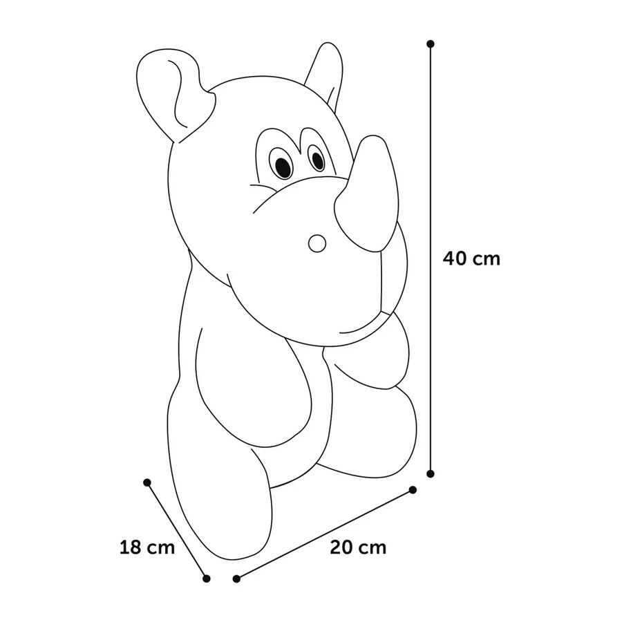 Flamingo Henny Rinoceronte Topo de Peluche para perro, , large Imagen numero 2