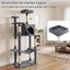 COSTWAY &Aacute;rbol Rascador para Gatos 158 CM, Torre Multinivel con 2 Cuevas Grandes,Hamaca, 3 Postes Rascadores de Sisal, Rampa y Bola Colgante, Torre Rascador de Felpa para Gatos (Gris Oscuro), , large indicador imagen numero 4