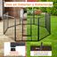 COSTWAY Parque para Perros con 8 Paneles, Parque de Metal Plegable con Puerta para Perros, Conejos, Gatos y Otras Mascotas, Valla para Perros para Interior y Exterior, Negro, (190 x 190 x 80 cm), , large indicador imagen numero 2