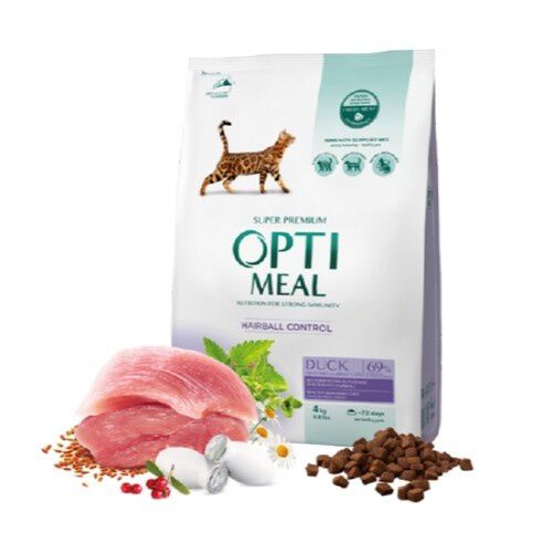 Optimeal control de bola de pelo pienso seco para gatos Pato, , large Imagen numero 1