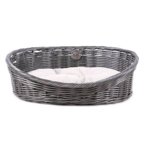 Cuna con forma de cesta con coj&iacute;n para perros color Gris, , large Imagen numero 3