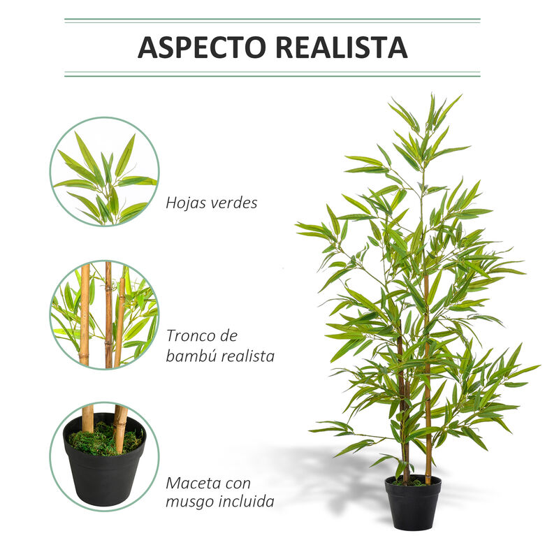 Outsunny Planta Artificial de Bambú Verde para exterior thumbnail