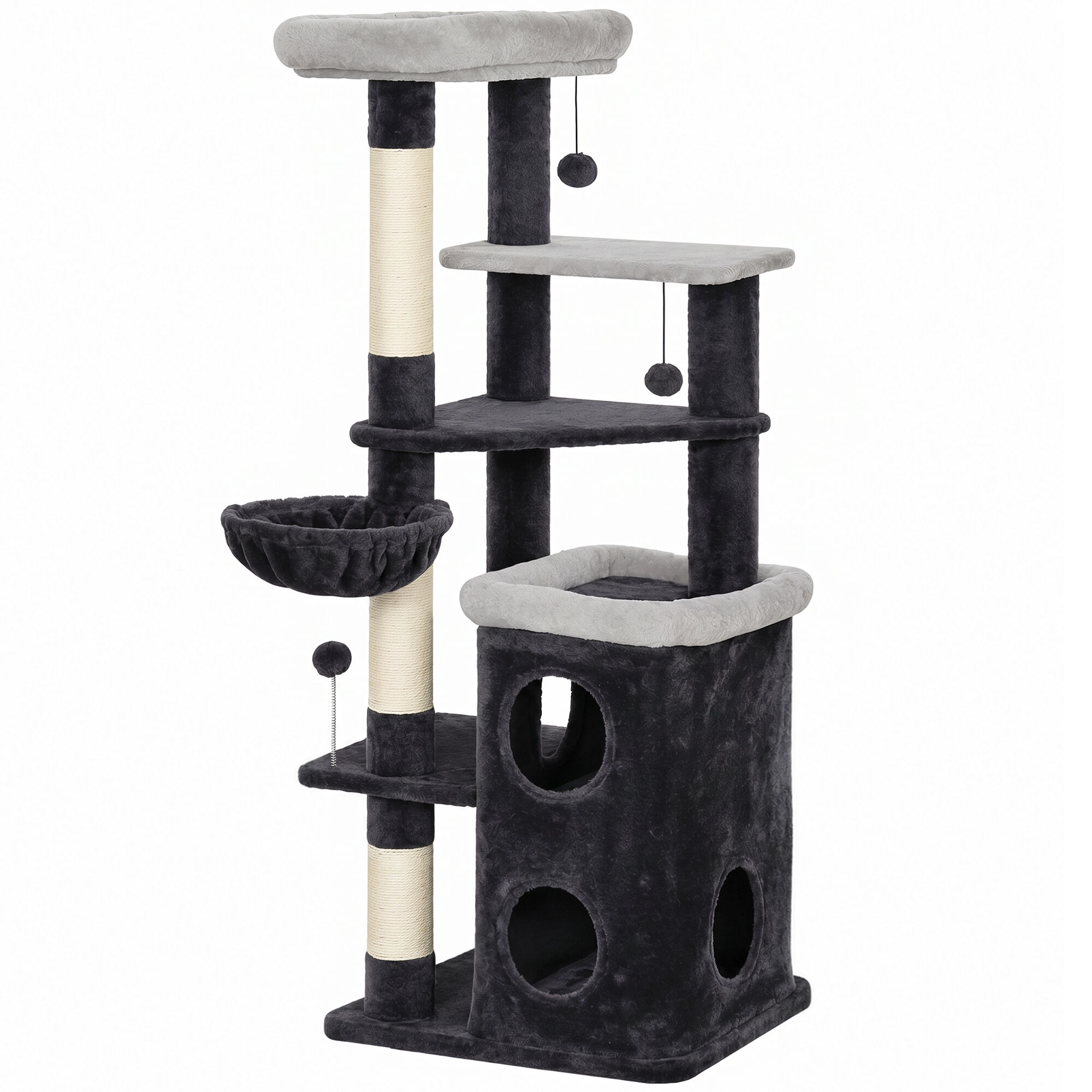 PawHut &Aacute;rbol para Gato Gris oscuro, , large Imagen numero 1