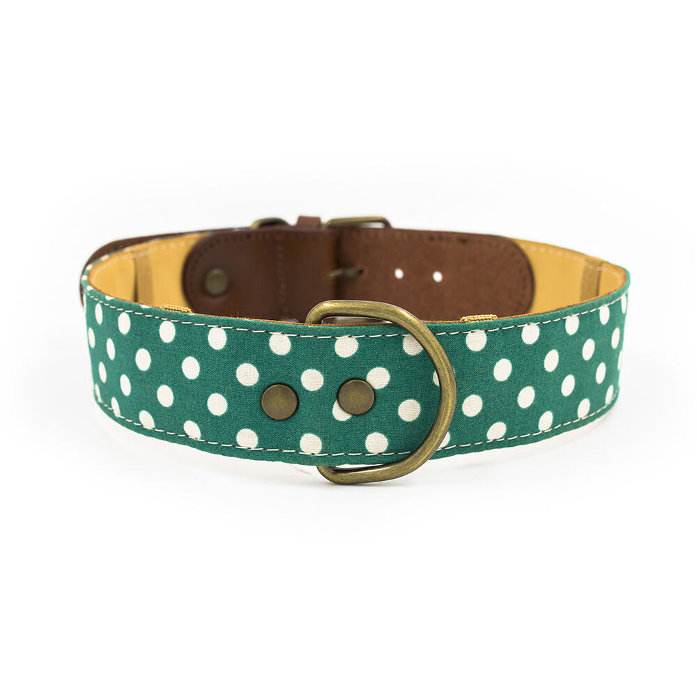 Ladran Gaucho Collar Lola verde lunares para perros, , large Imagen numero 1