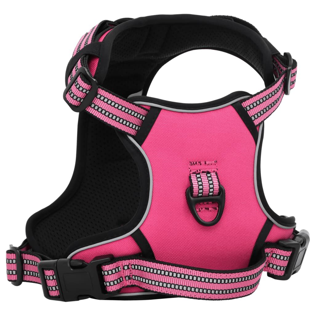 vidaXL Arn&eacute;s para perros con correa y collar ajustable rosa S, , large Imagen numero 3