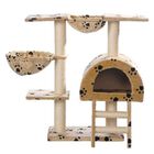 Torre rascador para gatos color Beige huellas, , large image number null