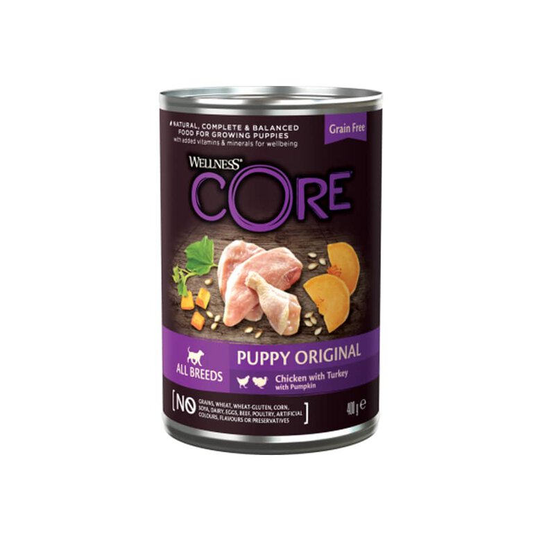 Lata Wellness Core para cachorro 400 gr image number null