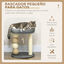 PawHut Árbol Rascador para Gatos Pequeño Torre para Gatos Centro de Actividades para Gatitos con Nido 4 Bolas y Poste de Sisal Carga 15 kg Ø40x48 cm Gris y Beige, , large indicador imagen numero 4