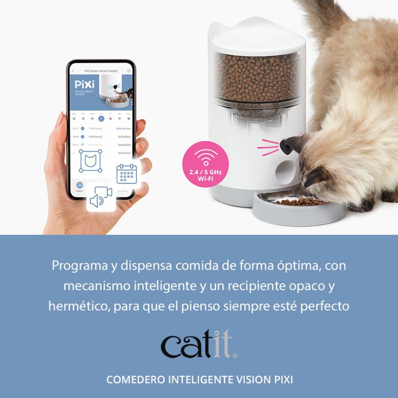 Catit PIXI Comedero Inteligente para gatos con cámara Vision, , large image number null