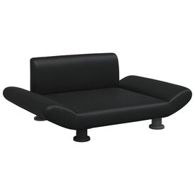 vidaXL Cama de cuero sintético de color negro para perros