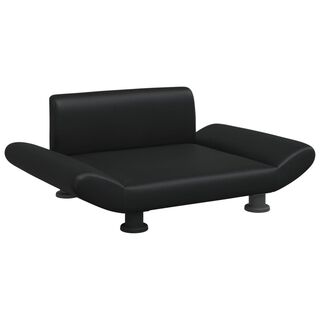vidaXL Cama de cuero sintético de color negro para perros