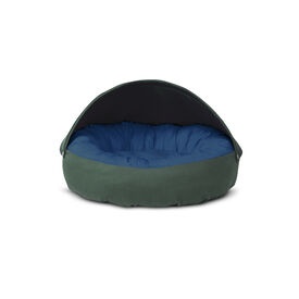 Gauty Cama Redonda para Perros y Gatos  Tela de sarga - Verde y azul