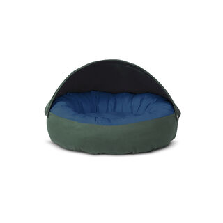 Gauty Cama Redonda para Perros y Gatos  Tela de sarga - Verde y azul