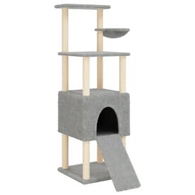 vidaXL Rascador postes de sisal gris claro para Gatos 