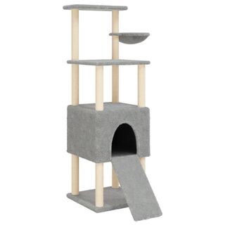vidaXL Rascador postes de sisal gris claro para Gatos 